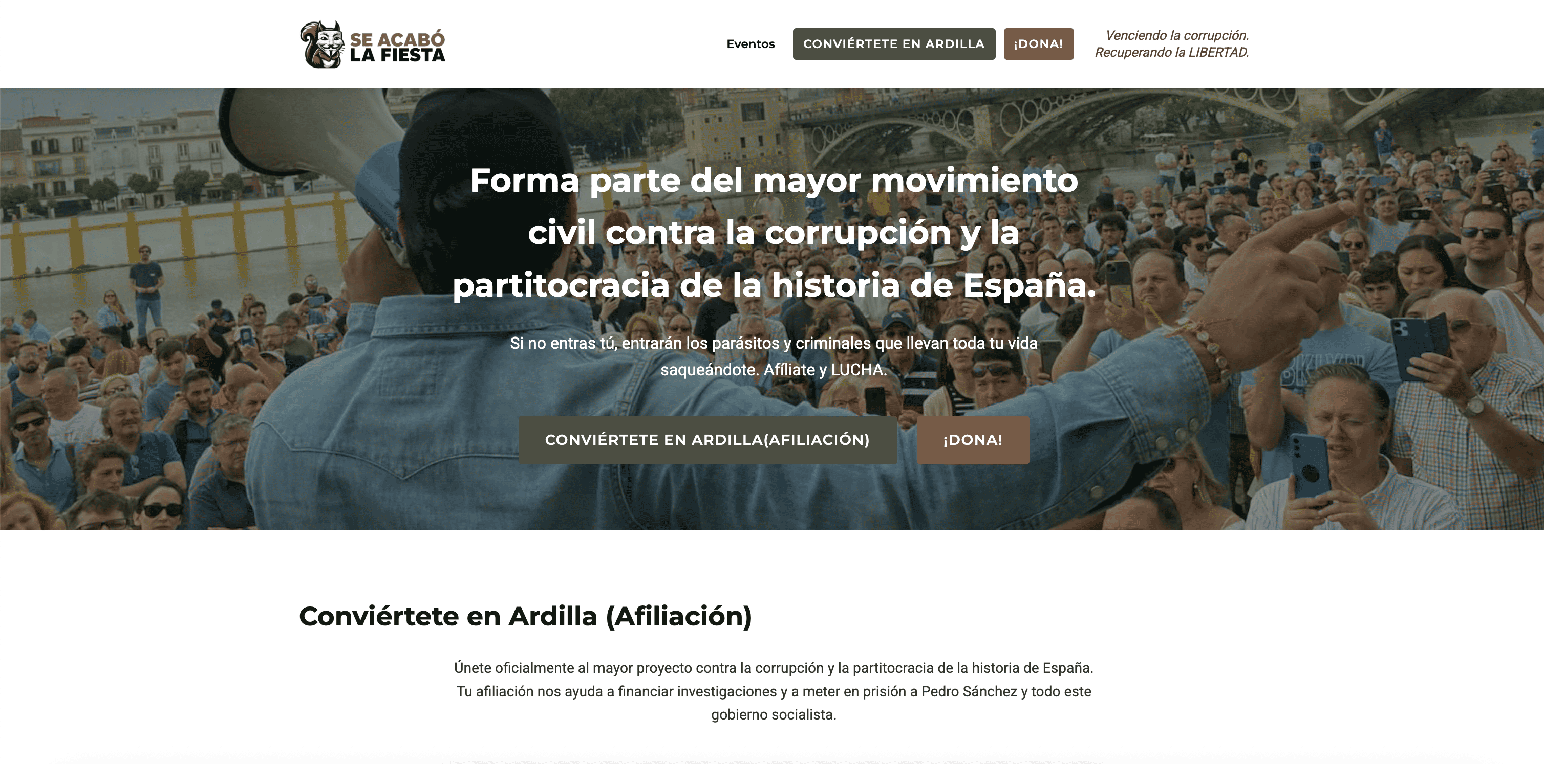 Se Acabó La Fiesta - Aplicación web con backend desarrollada por Next GenIA